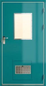 Puerta B15 con Ventana y Rejilla