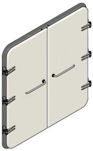 Puerta doble weathertight acero