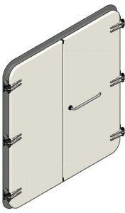 Puerta doble weathertight aluminio
