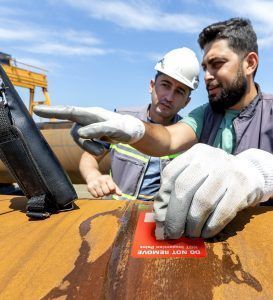 Etiquetas de punto de inspección MF 10 NDT