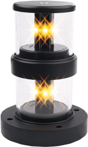 Luz doble integral 360° amarilla